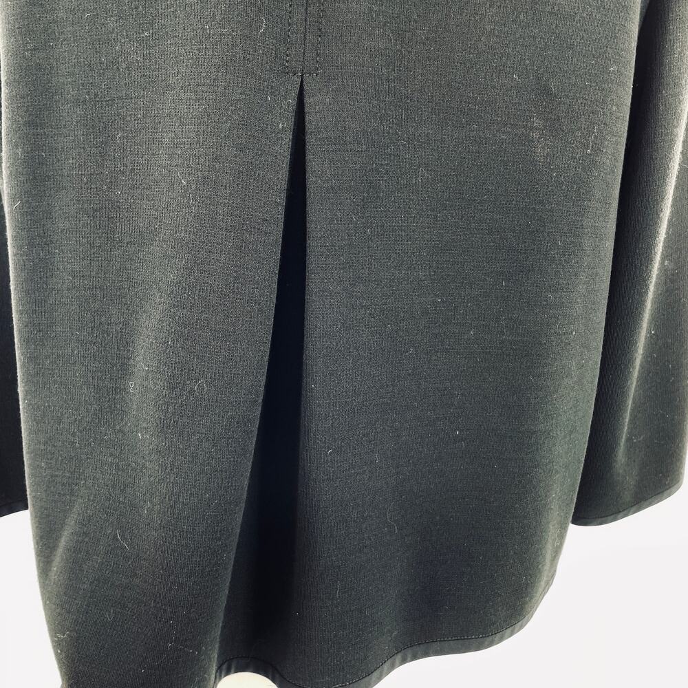 St John Black Knit Cropped Long Sleeve Luxury Designer Swing Jacket Blazer 12 - Picture 7 of 15